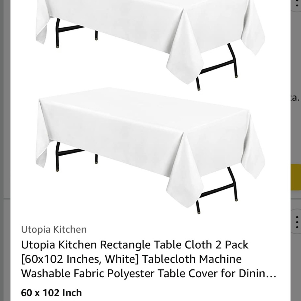 Utopia square tablecloths